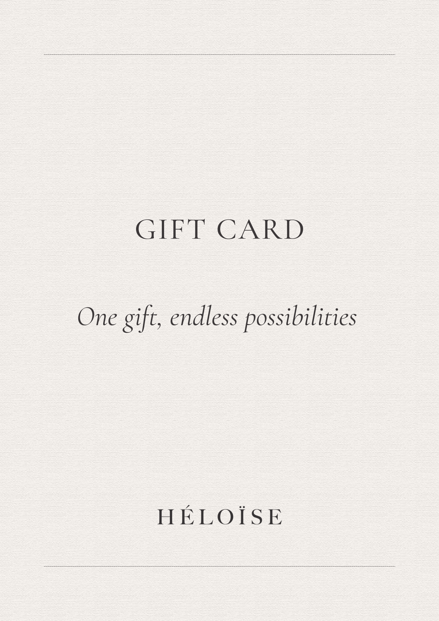 Gift Card Héloïse